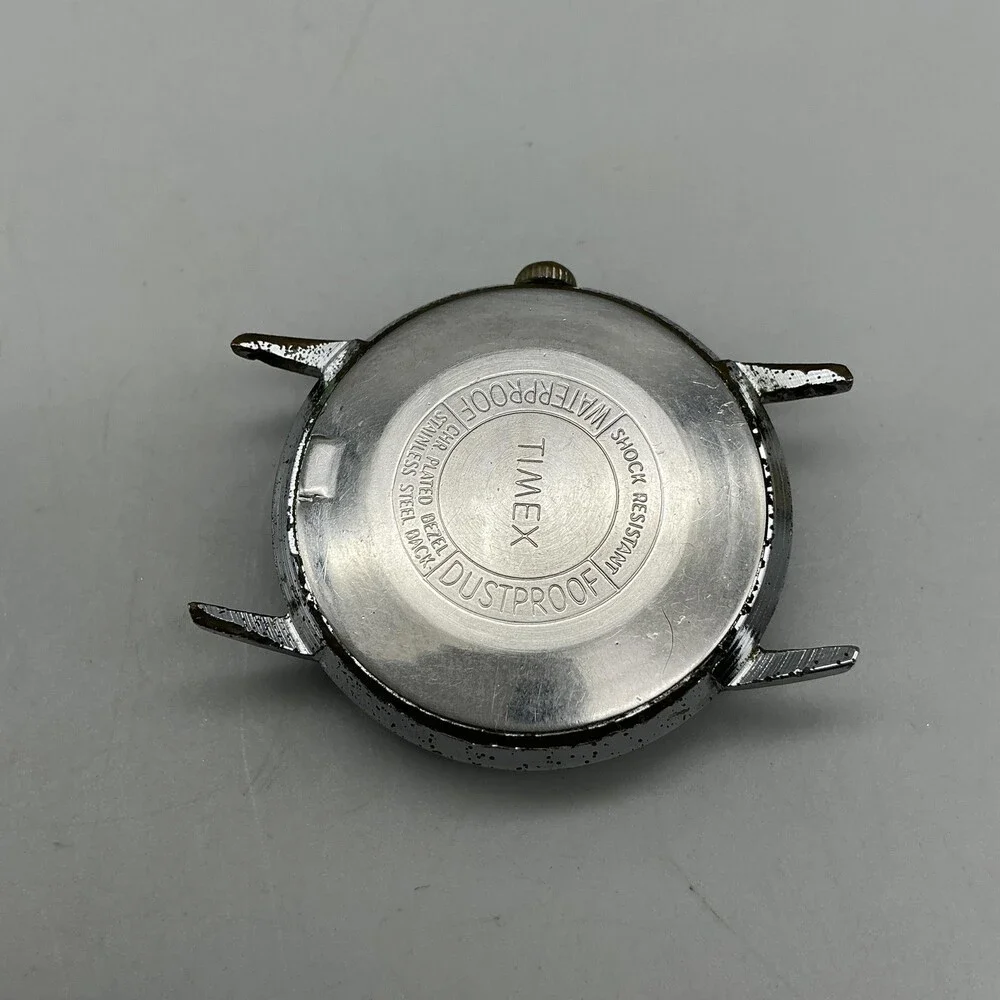 Vintage Timex Mens Watch 34mm Champagne Dial Manual Wind For Parts Not Running